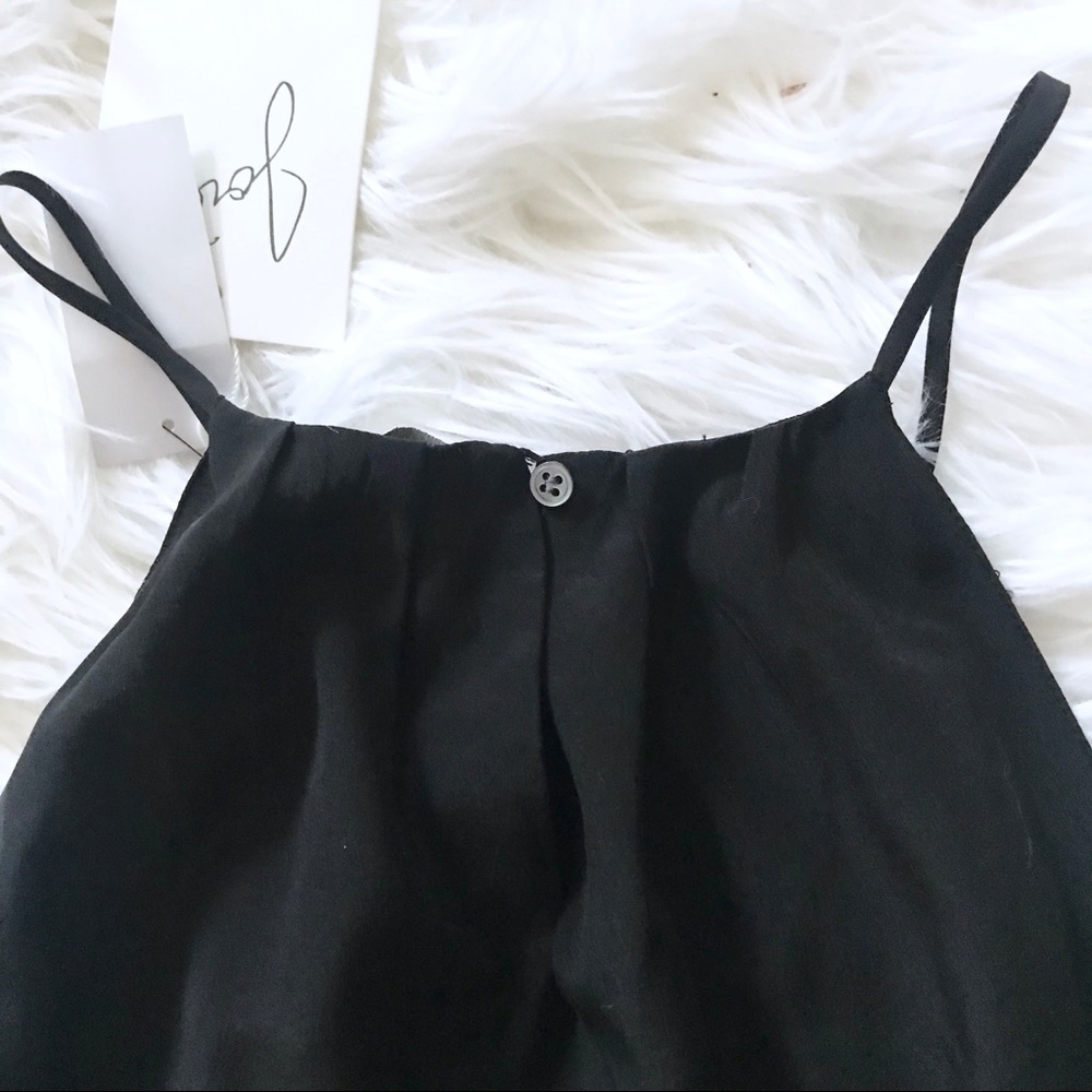 NWT Joie Florilege Silk Halter Dress in Caviar - Picture 5 of 6